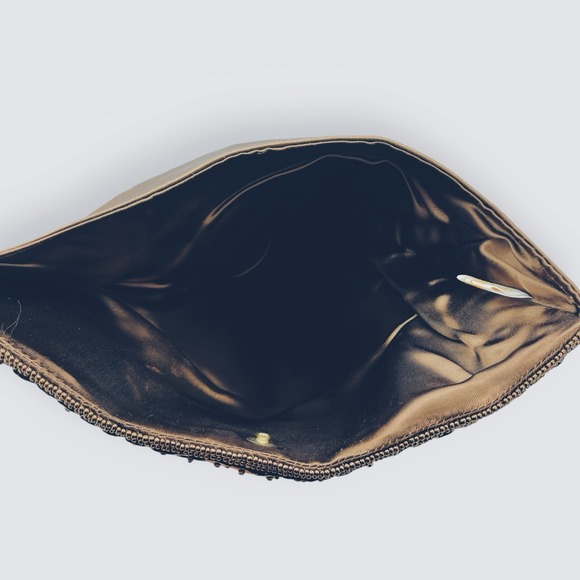 Vintage Walborg Evening Bag Sequin Purse Clutch 60s 70s Copper Brown Folding - Picture 5 of 11